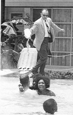 June 1964 Muriatic acid poured to get coloreds out of pool
