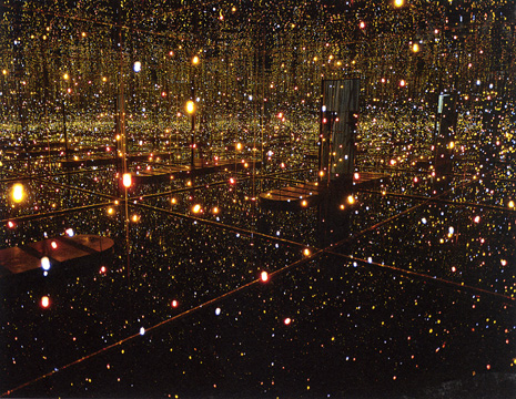 Fireflies on the water  installation 2002 150 lts mirrors water