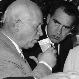Nikita Khrushchev and Richard Nixon