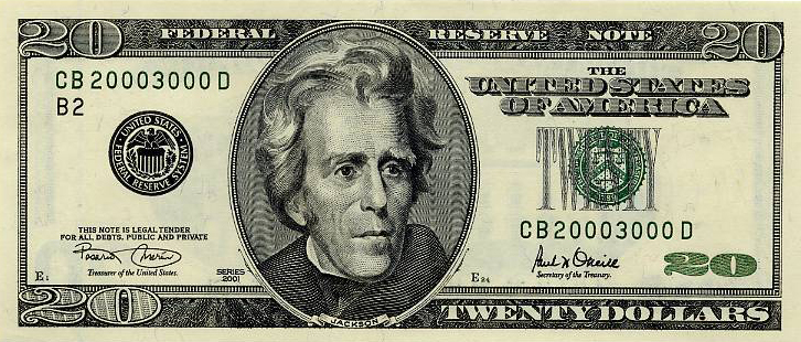 Andrew Jackson on the Twenty Dollar Bill