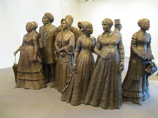 Seneca Falls NY May 2011_Womens Rights Natl Hist Park early supportter statues 2
